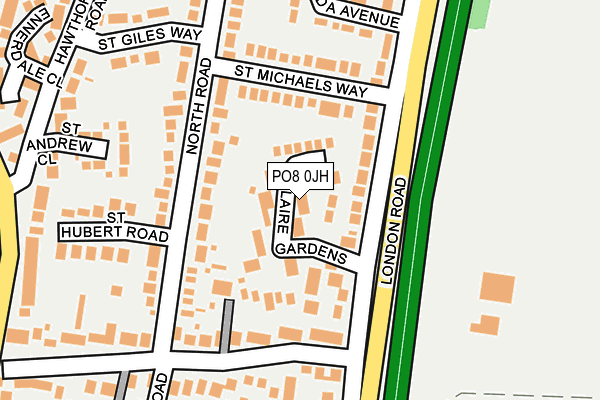 PO8 0JH map - OS OpenMap – Local (Ordnance Survey)