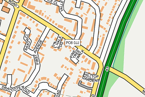 PO8 0JJ map - OS OpenMap – Local (Ordnance Survey)