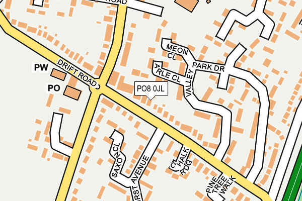 PO8 0JL map - OS OpenMap – Local (Ordnance Survey)