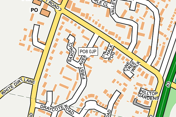 PO8 0JP map - OS OpenMap – Local (Ordnance Survey)