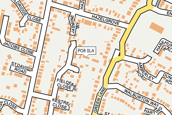 PO8 0LA map - OS OpenMap – Local (Ordnance Survey)