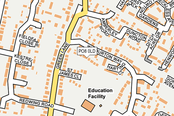 PO8 0LD map - OS OpenMap – Local (Ordnance Survey)