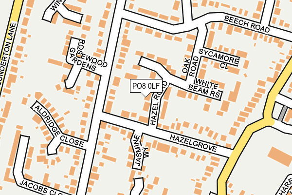 PO8 0LF map - OS OpenMap – Local (Ordnance Survey)