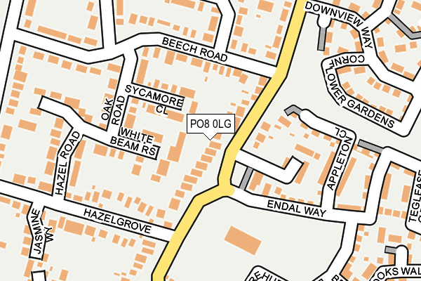 PO8 0LG map - OS OpenMap – Local (Ordnance Survey)