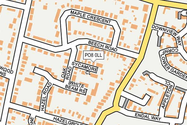 PO8 0LL map - OS OpenMap – Local (Ordnance Survey)