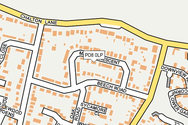 PO8 0LP map - OS OpenMap – Local (Ordnance Survey)