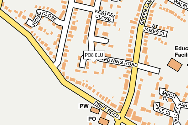 PO8 0LU map - OS OpenMap – Local (Ordnance Survey)