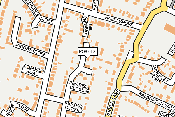 PO8 0LX map - OS OpenMap – Local (Ordnance Survey)