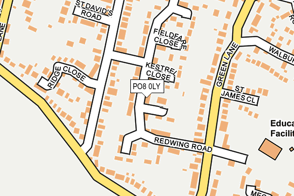 PO8 0LY map - OS OpenMap – Local (Ordnance Survey)