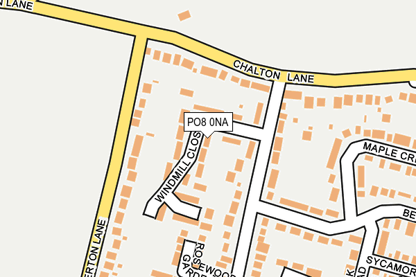 PO8 0NA map - OS OpenMap – Local (Ordnance Survey)