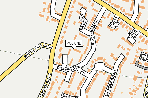 PO8 0ND map - OS OpenMap – Local (Ordnance Survey)