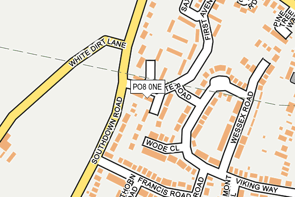 PO8 0NE map - OS OpenMap – Local (Ordnance Survey)