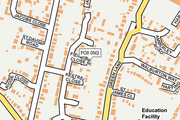 PO8 0NQ map - OS OpenMap – Local (Ordnance Survey)