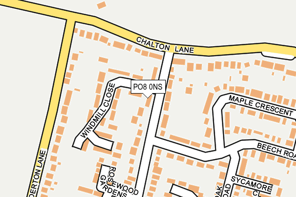 PO8 0NS map - OS OpenMap – Local (Ordnance Survey)
