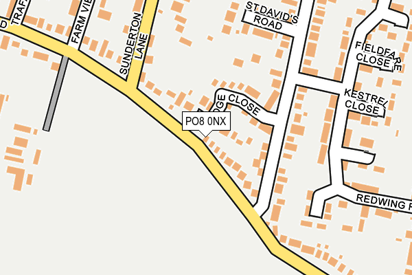 PO8 0NX map - OS OpenMap – Local (Ordnance Survey)