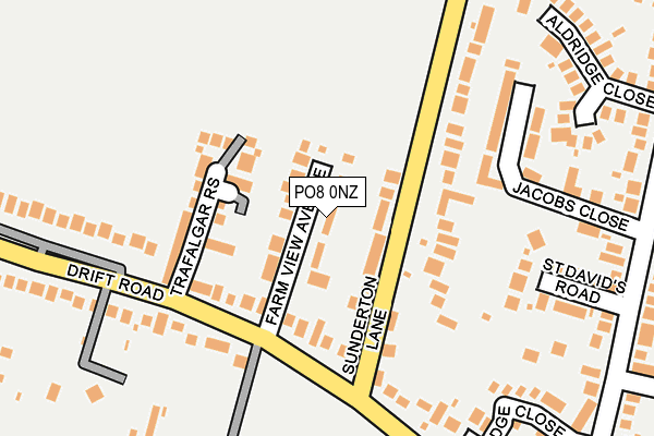 PO8 0NZ map - OS OpenMap – Local (Ordnance Survey)