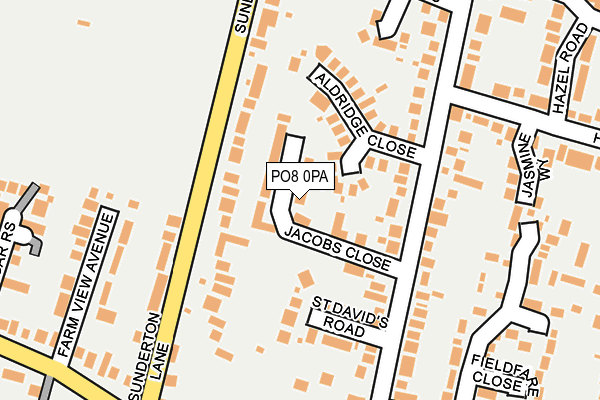 PO8 0PA map - OS OpenMap – Local (Ordnance Survey)