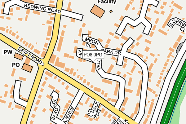 PO8 0PG map - OS OpenMap – Local (Ordnance Survey)