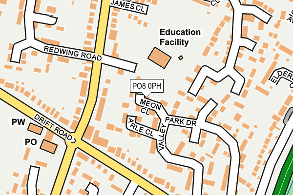 PO8 0PH map - OS OpenMap – Local (Ordnance Survey)