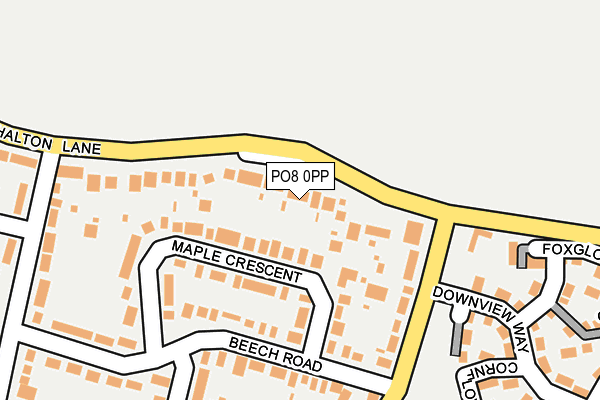 PO8 0PP map - OS OpenMap – Local (Ordnance Survey)