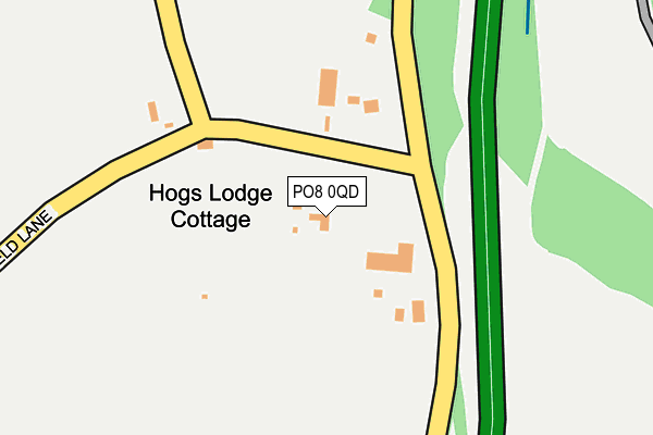 PO8 0QD map - OS OpenMap – Local (Ordnance Survey)