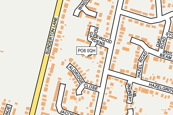 PO8 0QH map - OS OpenMap – Local (Ordnance Survey)