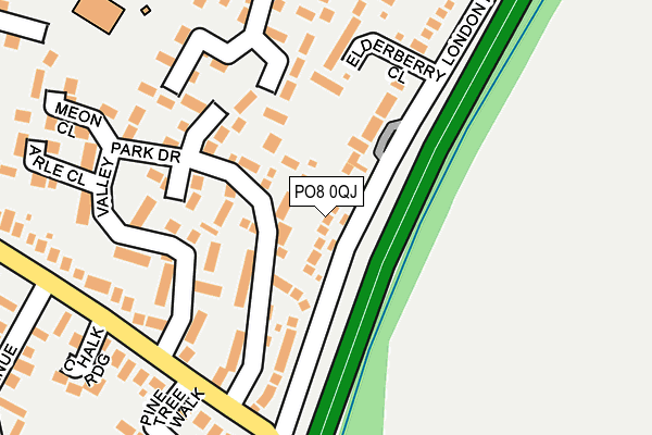 PO8 0QJ map - OS OpenMap – Local (Ordnance Survey)