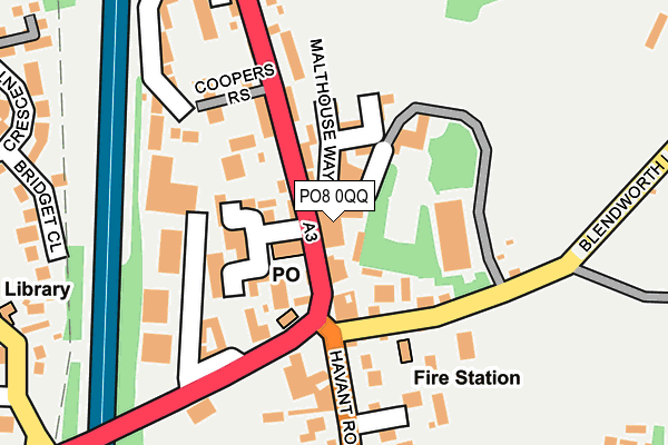 PO8 0QQ map - OS OpenMap – Local (Ordnance Survey)