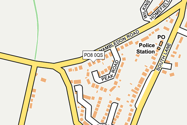 PO8 0QS map - OS OpenMap – Local (Ordnance Survey)