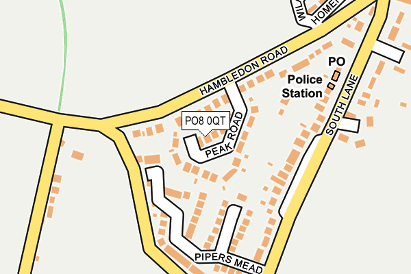 PO8 0QT map - OS OpenMap – Local (Ordnance Survey)