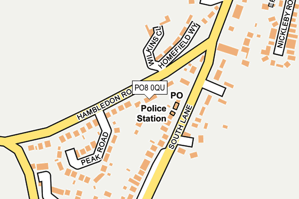 PO8 0QU map - OS OpenMap – Local (Ordnance Survey)