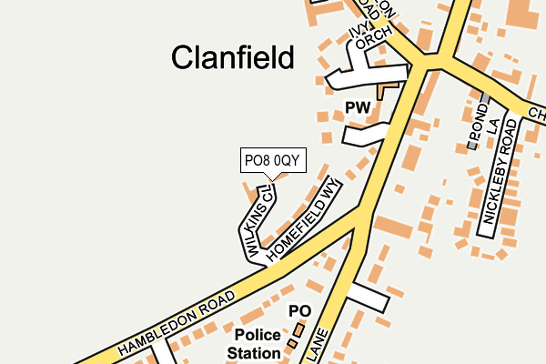 PO8 0QY map - OS OpenMap – Local (Ordnance Survey)