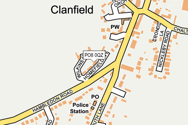 PO8 0QZ map - OS OpenMap – Local (Ordnance Survey)