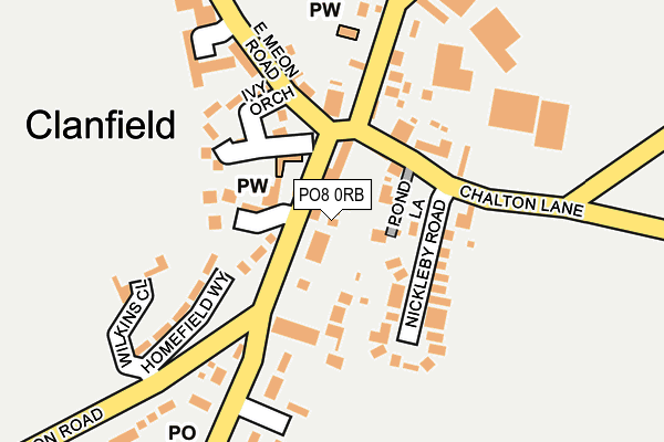 Map of CLANFIELD SPICE LIMITED at local scale