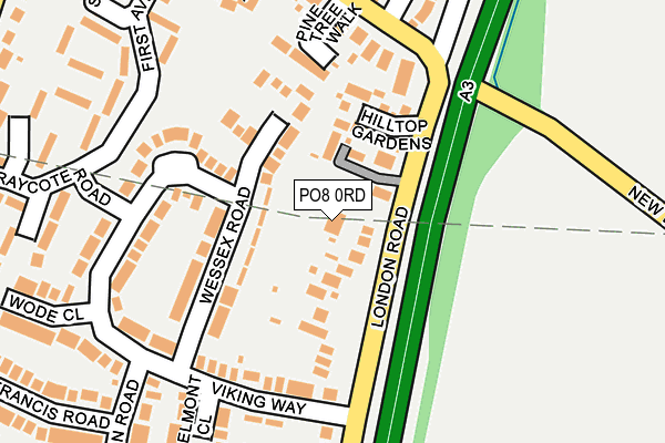 PO8 0RD map - OS OpenMap – Local (Ordnance Survey)