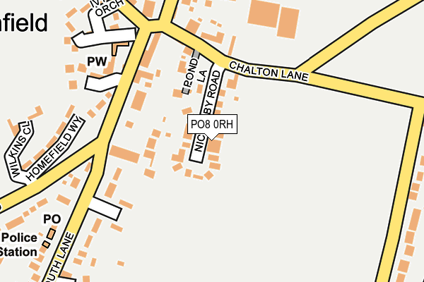 PO8 0RH map - OS OpenMap – Local (Ordnance Survey)