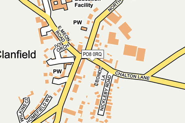 PO8 0RQ map - OS OpenMap – Local (Ordnance Survey)