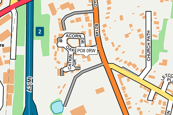 PO8 0RW map - OS OpenMap – Local (Ordnance Survey)