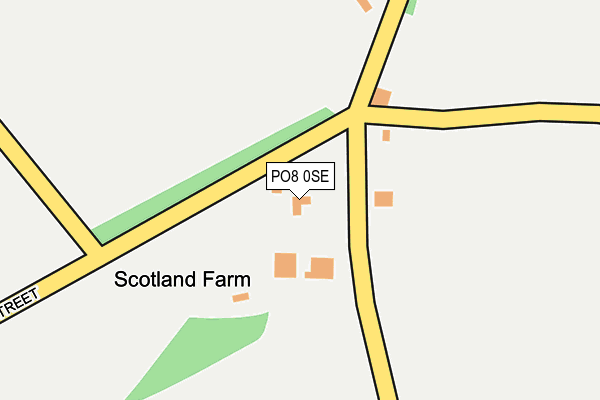 PO8 0SE map - OS OpenMap – Local (Ordnance Survey)