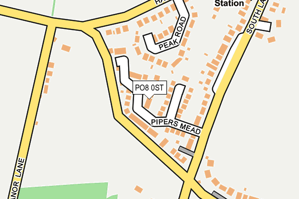 PO8 0ST map - OS OpenMap – Local (Ordnance Survey)