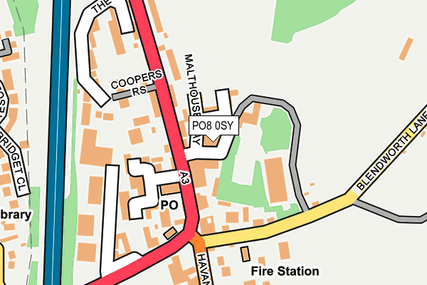 PO8 0SY map - OS OpenMap – Local (Ordnance Survey)