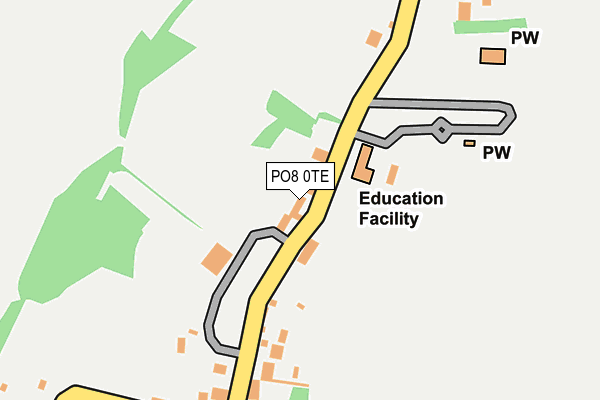 PO8 0TE map - OS OpenMap – Local (Ordnance Survey)