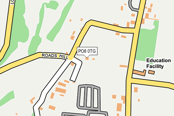 PO8 0TG map - OS OpenMap – Local (Ordnance Survey)