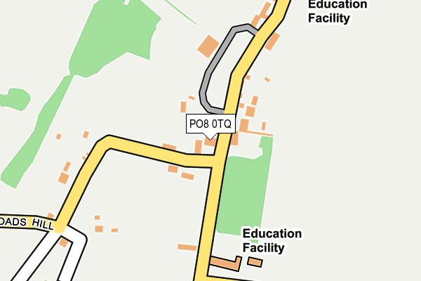 PO8 0TQ map - OS OpenMap – Local (Ordnance Survey)