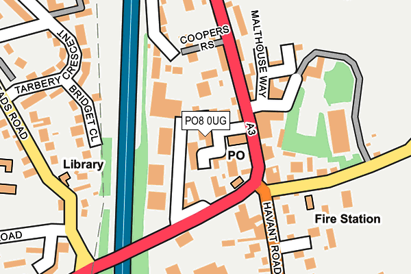 PO8 0UG map - OS OpenMap – Local (Ordnance Survey)