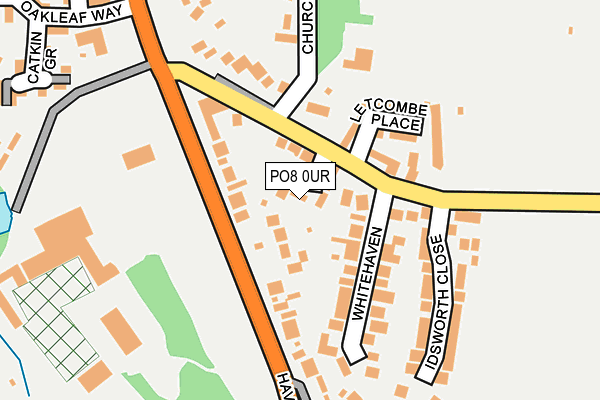 PO8 0UR map - OS OpenMap – Local (Ordnance Survey)