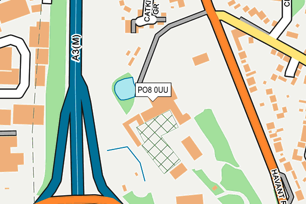 PO8 0UU map - OS OpenMap – Local (Ordnance Survey)