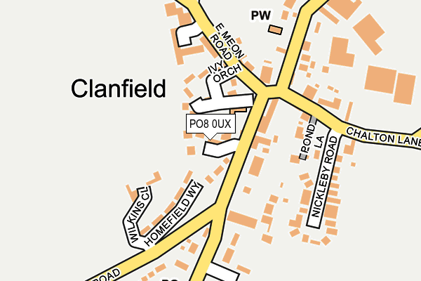 PO8 0UX map - OS OpenMap – Local (Ordnance Survey)