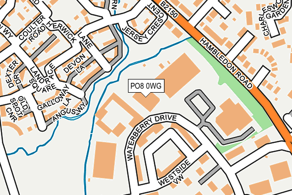 PO8 0WG map - OS OpenMap – Local (Ordnance Survey)