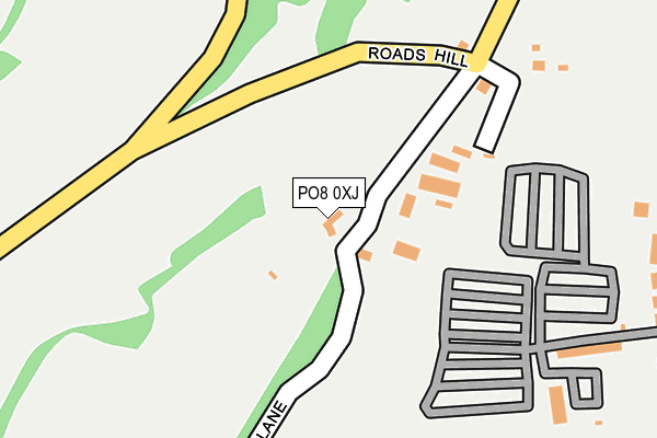 PO8 0XJ map - OS OpenMap – Local (Ordnance Survey)